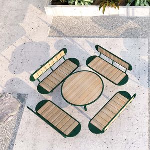 ensemble table et bancs contemporain