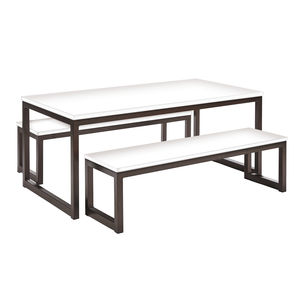 ensemble table et bancs contemporain