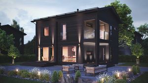 maison en bois massif empilé