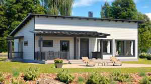 maison en bois massif empilé