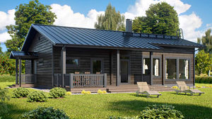 maison en bois massif empilé