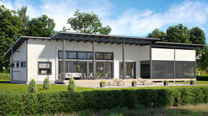 maison en bois massif empilé