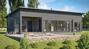 maison en bois massif empilé