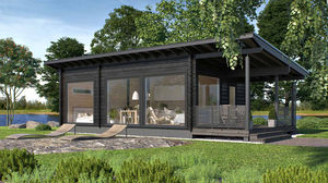 maison en bois massif empilé