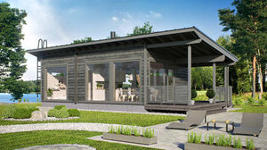 maison en bois massif empilé