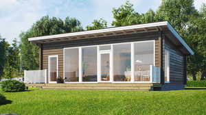 maison en bois massif empilé