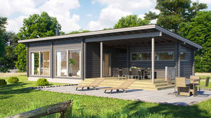maison en bois massif empilé