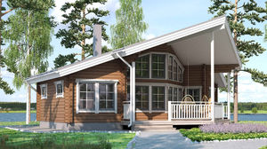 maison en bois massif empilé