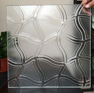 panneau en verre texturé
