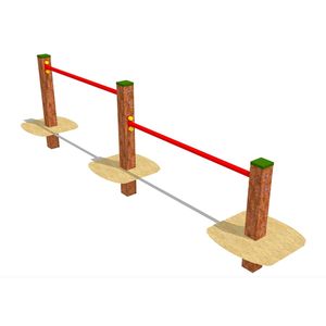 parcours d'obstacles pour aire de jeux