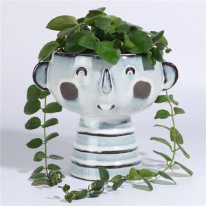 pot de fleur en céramique émaillée