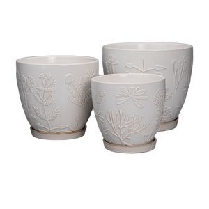 pot de jardin en céramique émaillée