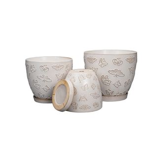 pot de jardin en céramique émaillée