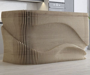 banque d'accueil en bois