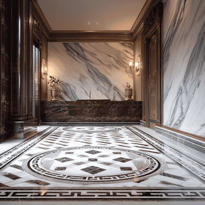 médaillon de parquet en pierre 1