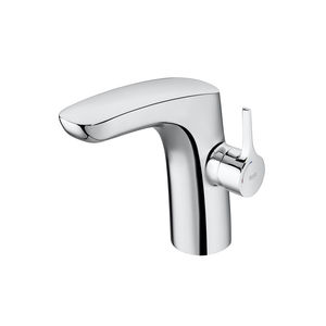 mitigeur pour vasque / sur plan / en métal chromé / 1 trou
