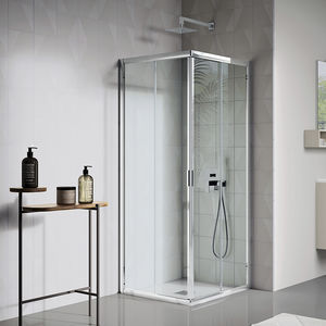 paroi de douche coulissante / fixe / d'angle / en verre