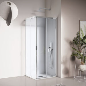 paroi de douche coulissante / d'angle / en verre