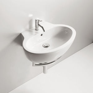 vasque suspendue / ovale / en céramique / contemporaine