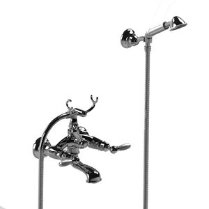 mélangeur pour douche / pour baignoire / mural / en métal chromé