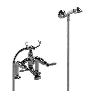 mélangeur pour douche / pour baignoire / à poser / en métal chromé