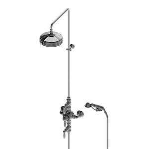 set de douche mural / classique / avec douche à main / thermostatique