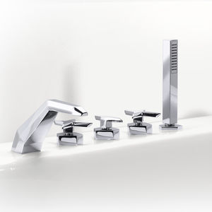 mélangeur pour douche / pour baignoire / sur plan / en métal chromé