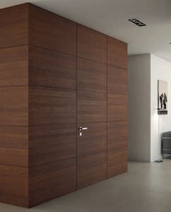 porte d'intérieur / battante / en bois / toute hauteur