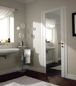 porte d'intérieure / battante / en bois / vitrée