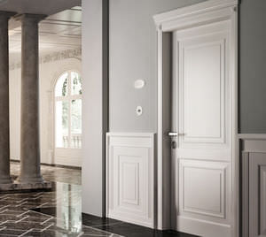 porte d'intérieur / battante / en bois / laquée