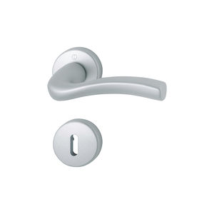 poignée pour porte / en aluminium / contemporaine / avec serrure intégrée