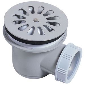 bonde de douche en acier chromé 1