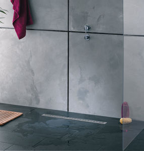 caniveau de douche en acier inoxydable brossé / en grille