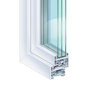 profilé pour fenêtre en PVC / à isolation thermique / acoustique / antieffraction