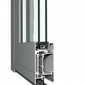 profilé pour porte en aluminium / à isolation thermique / acoustique / antieffraction