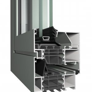 profilé pour fenêtre en aluminium / à isolation thermique / acoustique / antieffraction