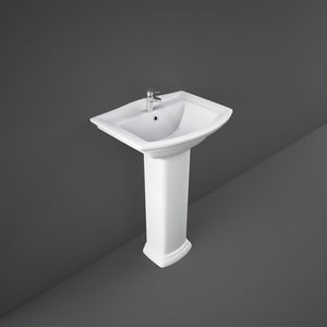 vasque console / rectangulaire / en céramique / de style