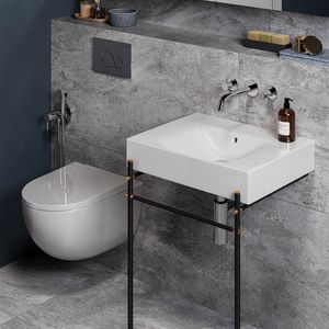 console pour lavabo en métal