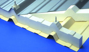 isolant thermique / en polystyrène expansé / pour toiture métallique / pour toiture