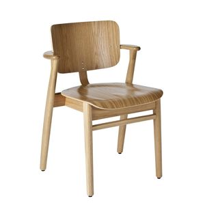 chaise design scandinave / tapissée / avec accoudoirs / empilable