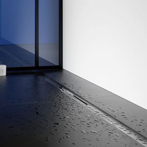 caniveau de douche en acier inoxydable brossé