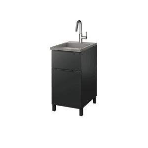 meuble évier en acier inox 1