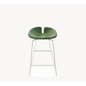 tabouret de bar contemporain / en fonte d'aluminium / professionnel / tapissé