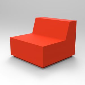chauffeuse contemporaine / en tissu / rouge / professionnelle