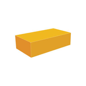 pouf contemporain / en cuir / rectangulaire / tapissé