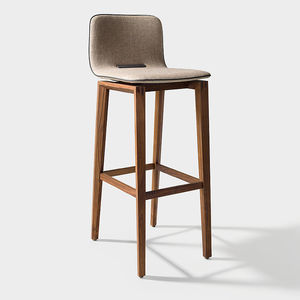 chaise de bar contemporaine / tapissée / en chêne / en noyer