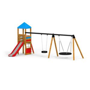 cabane pour enfant avec toboggan