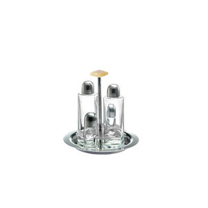 salière et poivrière en acier inoxydable poli