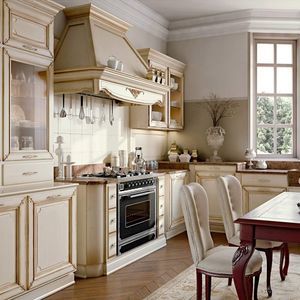 cuisine classique / en bois / en L / laquée