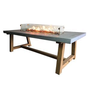 table à manger en composite ciment verre